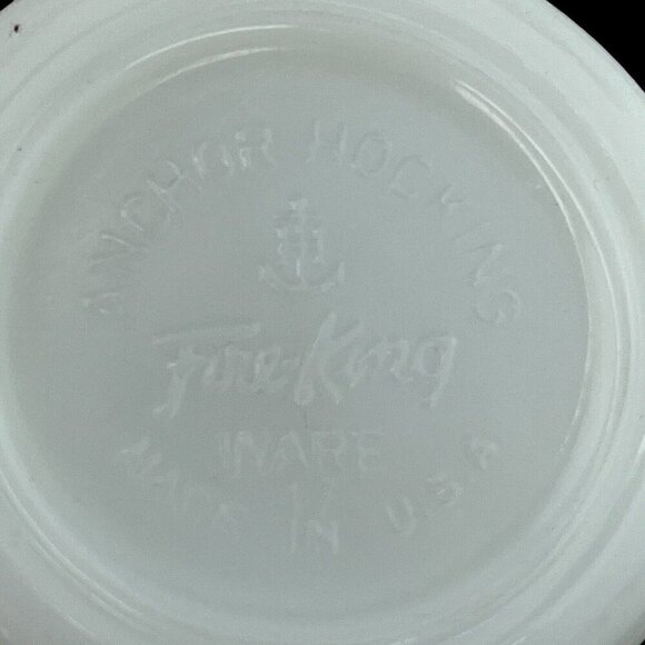 Anchor Hocking Fire King Ware White Milk Glass Coffee Mug Cup D Handle Cup x 2 - Picture 4 of 10